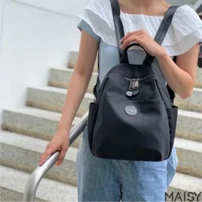New Hot Women's Backpacks Designer High Quality Soft Nylon Simple Fashion Bag(Black)