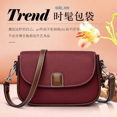 PU Leather Handbags Women Fashion Crossbody Bags(maroon color)