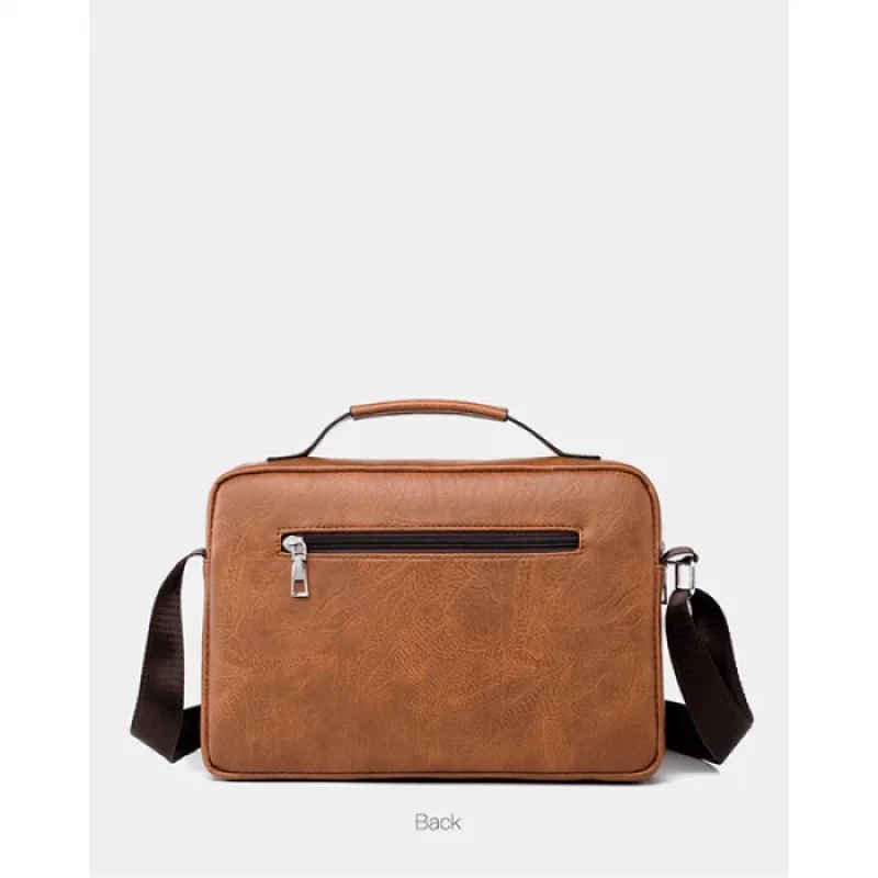 Men's Pu Leather Shoulder Bag (brown shape)