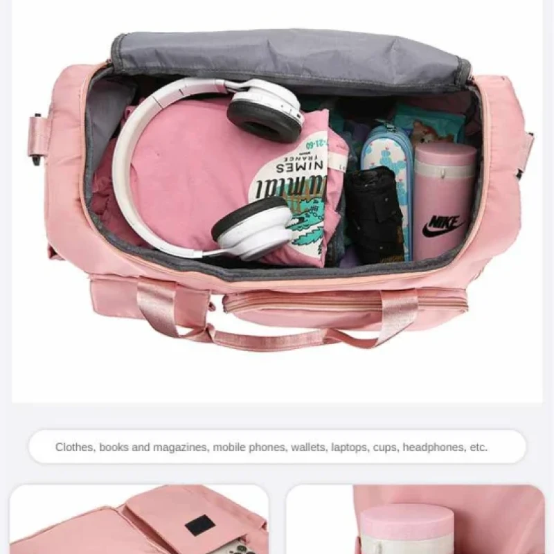 Large Capacity Travel & Gym Bag Pink