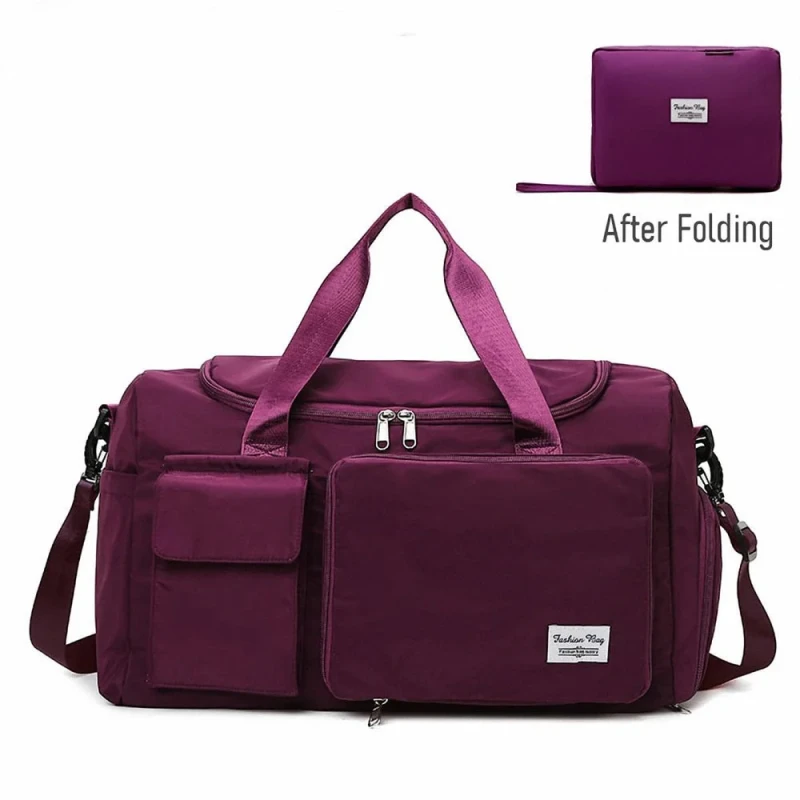 Fashionable Large Capacity Travel & Gym Bag purple