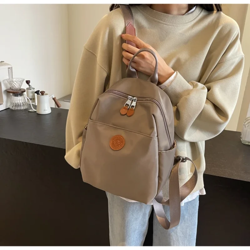 New Hot Women's Backpacks Designer High Quality Soft Nylon Simple Fashion Bag(Grey)
