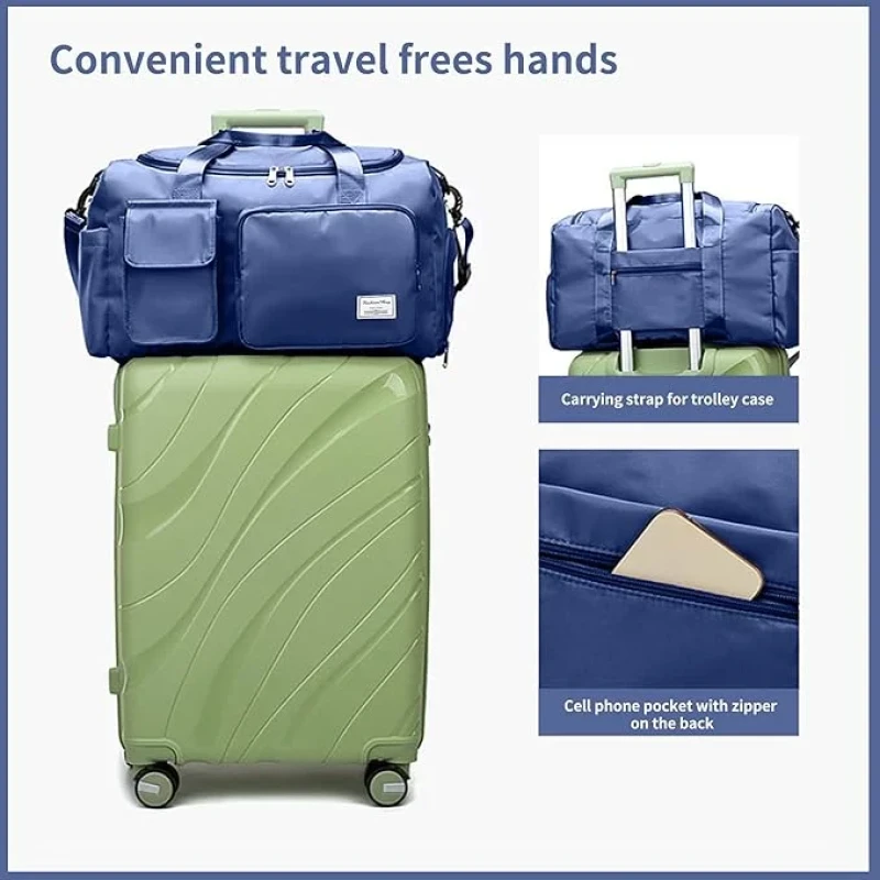 Large Capacity Travel & Gym Bag Blue