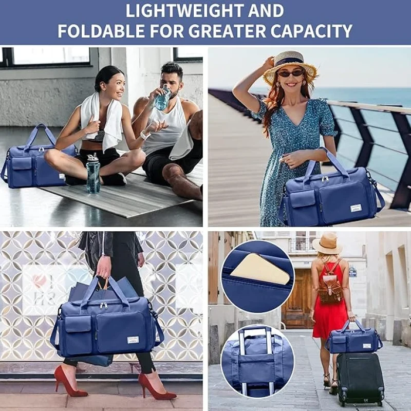 Large Capacity Travel & Gym Bag Blue