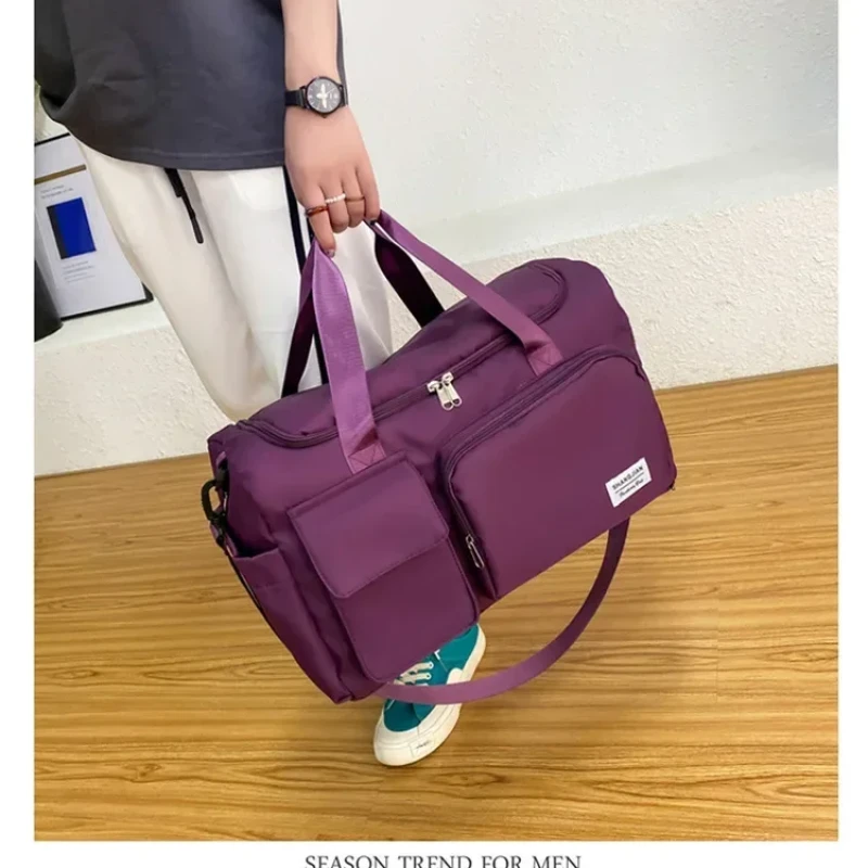 Fashionable Large Capacity Travel & Gym Bag purple
