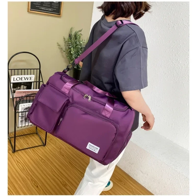 Fashionable Large Capacity Travel & Gym Bag purple