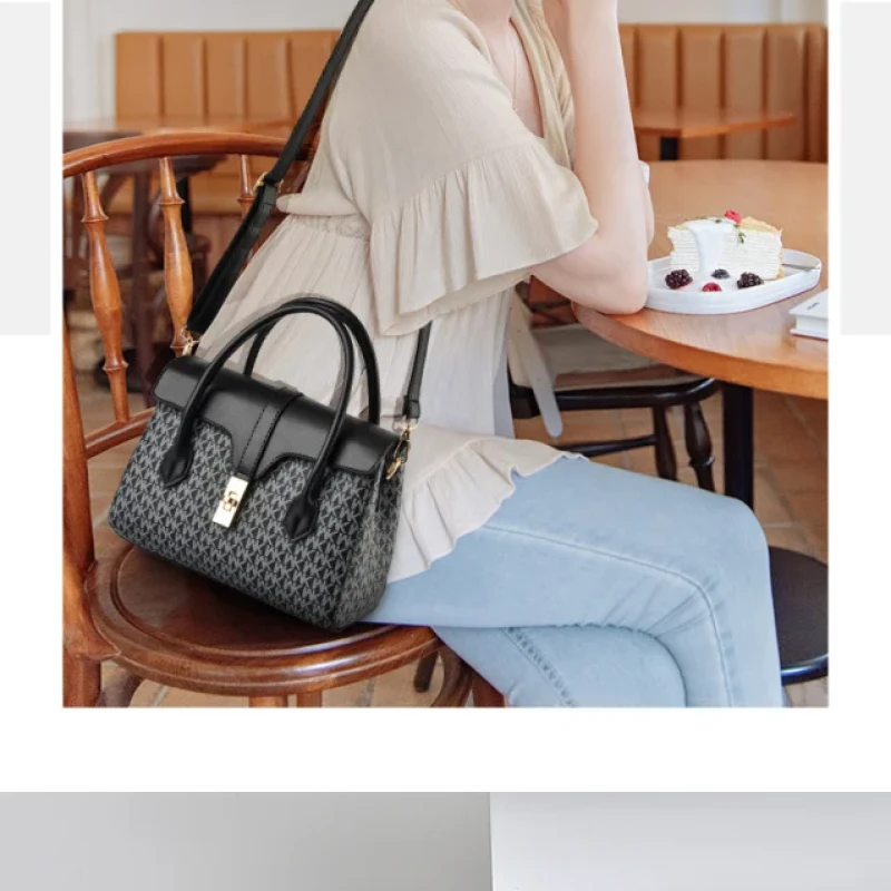 Newest High Quality MK Design American Bag Luxury Women's Handbags(Black)