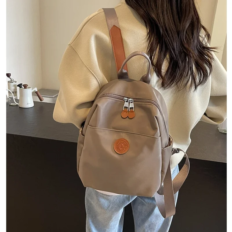 New Hot Women's Backpacks Designer High Quality Soft Nylon Simple Fashion Bag(Grey)
