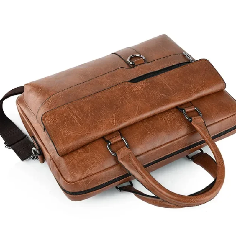 Amsburg Laptop Leather Bag(Chocolate color)