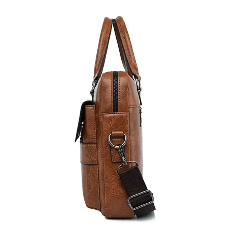 Amsburg Laptop Leather Bag(Chocolate color)