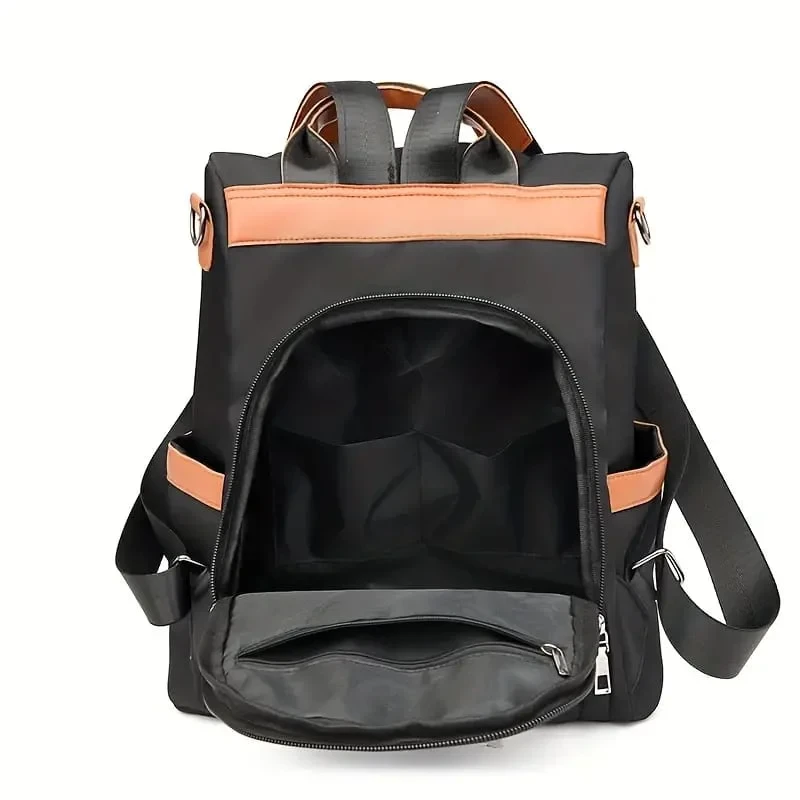 Women Large Capacity Outdoor Tote Bag ( Orrange/ black)