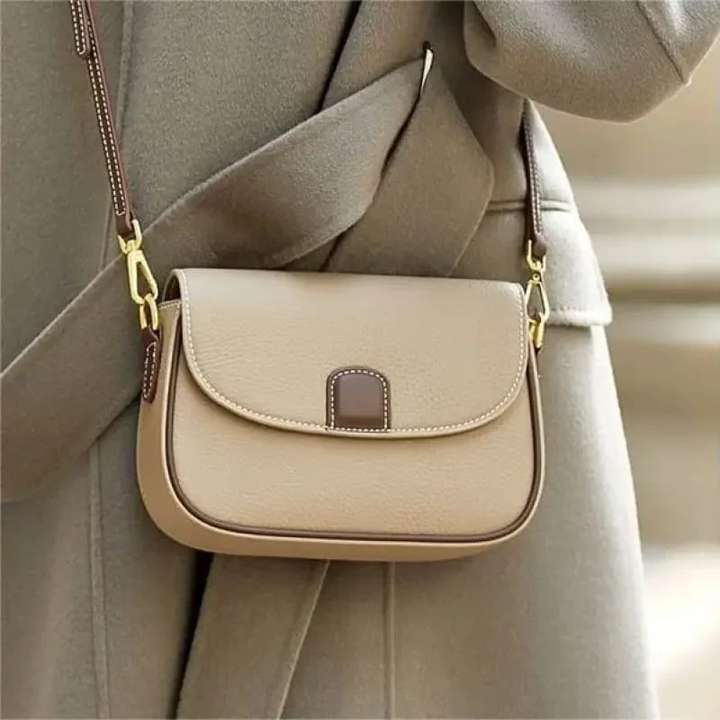 PU Leather Handbags Women Fashion Crossbody Bags(Off-White)